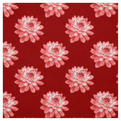 Chrysanthemum Pattern - Ruby Red Stof (Swatch)