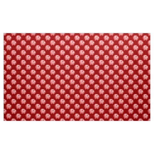 Chrysanthemum Pattern - Ruby Red Stof (Yard (91,4 cm))