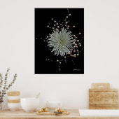 Chrysanthemum & Pearls Poster (Keuken)