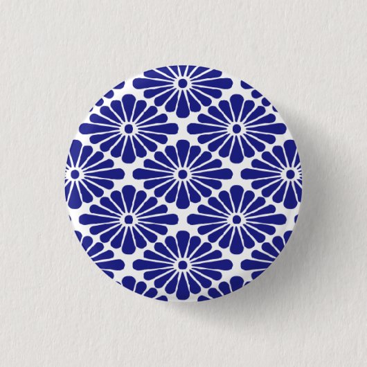 chrysanthemum petals badge ronde button 3,2 cm (Voorkant)