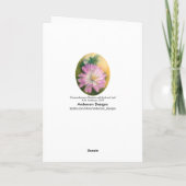 Chrysanthemum Pink en Cream Floral Birthday Kaart (Achterkant)