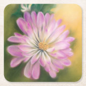 Chrysanthemum Pink en Cream Floral Pastel Kartonnen Onderzetters (Voorkant)