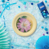 Chrysanthemum Pink en Cream Floral Pastel Papieren Bordje (Feest)