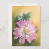 Chrysanthemum Pink en Cream Floral Wedding Kaart (Achterkant)