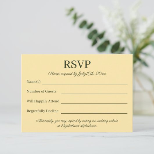 Chrysanthemum Pink en Cream Floral Wedding RSVP Kaartje (Staand voorkant)