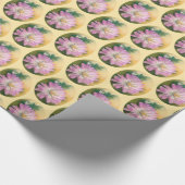 Chrysanthemum Pink en Cream Pastel Floral Cadeaupapier (Hoek)