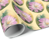 Chrysanthemum Pink en Cream Pastel Floral Cadeaupapier (Rol Hoek)