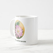 Chrysanthemum Pink en Cream Pastel Floral Koffiemok (Voorkant links)