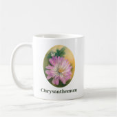 Chrysanthemum Pink en Cream Pastel Floral Koffiemok (Links)