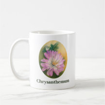 Chrysanthemum Pink en Cream Pastel Floral