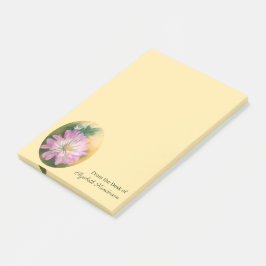Chrysanthemum Pink en Cream Pastel Floral Post-it® Notes