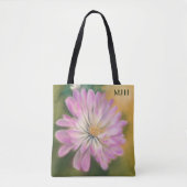 Chrysanthemum Pink en Cream Pastel Floral Tote Bag (Voorkant)