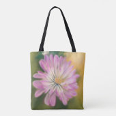 Chrysanthemum Pink en Cream Pastel Floral Tote Bag (Achterkant)