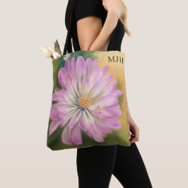 Chrysanthemum Pink en Cream Pastel Floral Tote Bag