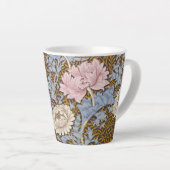 Chrysanthemum Pink Floral William Morris Latte Mok (Rechterhoek)