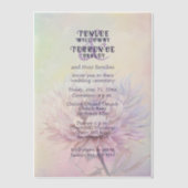 Chrysanthemum Pink Purple Wedding Invitation Vellum Uitnodigingen (Voorkant)