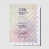 Chrysanthemum Pink Purple Wedding Invitation Vellum Uitnodigingen (Offset (Uitnodiging))