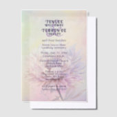 Chrysanthemum Pink Purple Wedding Invitation Vellum Uitnodigingen (Offset)