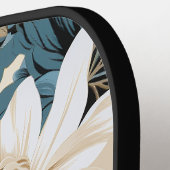 Chrysanthemum Retro Bloembloem Pickleball Paddle (Links Detail)