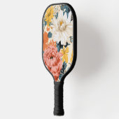 Chrysanthemum Retro Bloembloem Pickleball Paddle (Links)