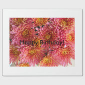 Chrysanthemum roze en warm roze cadeaupapier (Vlak)