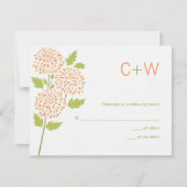 Chrysanthemum RSVP-kaart RSVP Kaartje (Voorkant)