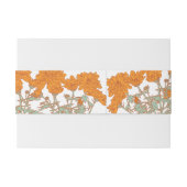 Chrysanthemum sinaasappel bloem bloemenwit bruilof uitnodigingen wikkel (Achterkant Voorbeeld)