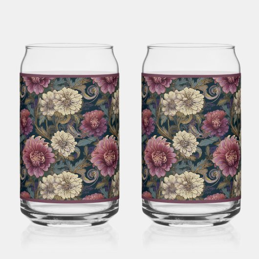 Chrysanthemum sodaglas blikvorm glas (Voorkant)