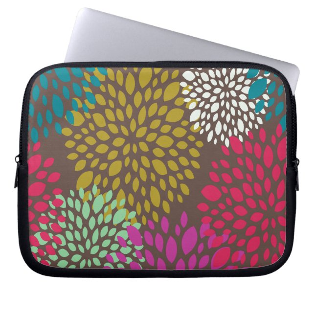 Chrysanthemum Splash Laptop Sleeve (Voorkant)