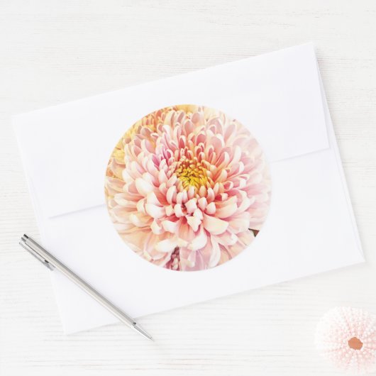 Chrysanthemum stickers/envelopsluitingen ronde sticker (Envelop)