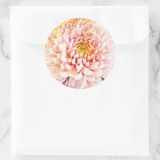 Chrysanthemum stickers/envelopsluitingen ronde sticker (Tas)