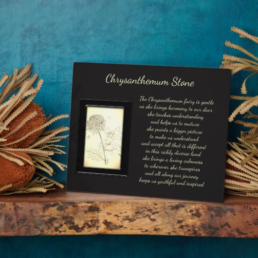 Chrysanthemum Stone Crystal Fairy Fotoplaat (Zijkant)