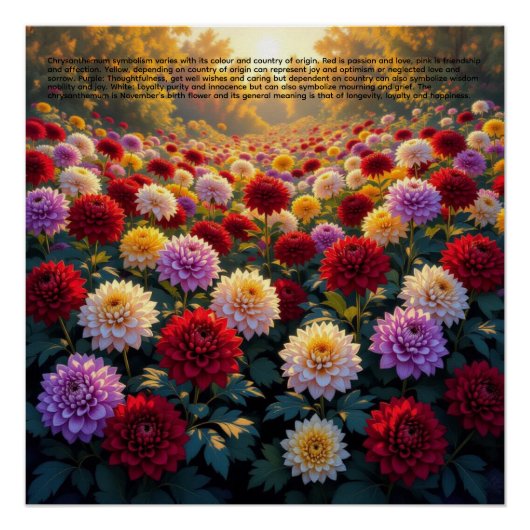 Chrysanthemum Symboliek Perfect Poster (Voorkant)