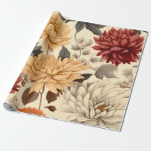 Chrysanthemum-symfonie Cadeaupapier (Uitgerold)