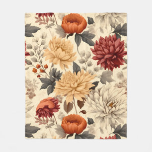 Chrysanthemum-symfonie Fleece Deken