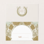 Chrysanthemum Table Name Kaarten Art Nouveau (Buitenkant ongevouwen)