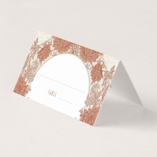 Chrysanthemum Table Name Kaarten  Art Nouveau (Voorkant)