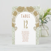 Chrysanthemum Tafel Nummers Vintage Art Nouveau Kaart (Staand voorkant)