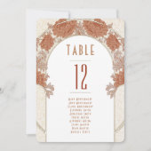 Chrysanthemum Tafel Nummers Vintage Art Nouveau Kaart (Voorkant)