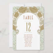 Chrysanthemum Tafelkaartjes Art Nouveau Kaart (Voorkant)