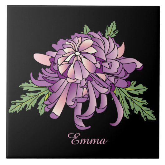 Chrysanthemum Tegeltje (Voorkant)