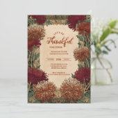 Chrysanthemum Thanksgiving Kaart (Staand voorkant)