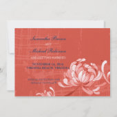 Chrysanthemum Trouwkaart Save the Date Uitnodiging (Achterkant)