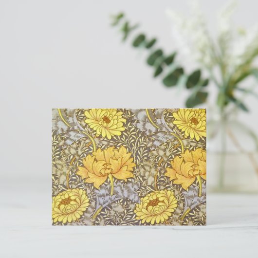 chrysanthemum van William Morris Briefkaart (Staand voorkant)