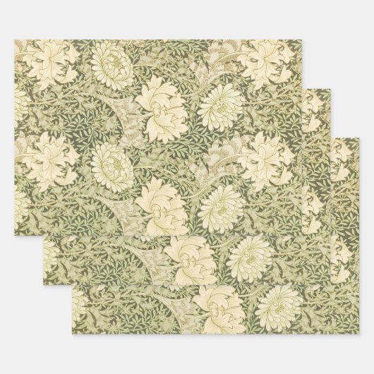 Chrysanthemum van William Morris,  kunst Inpakpapier Vel (Set)