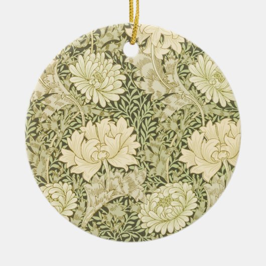Chrysanthemum van William Morris,  kunst Keramisch Ornament (Voorkant)