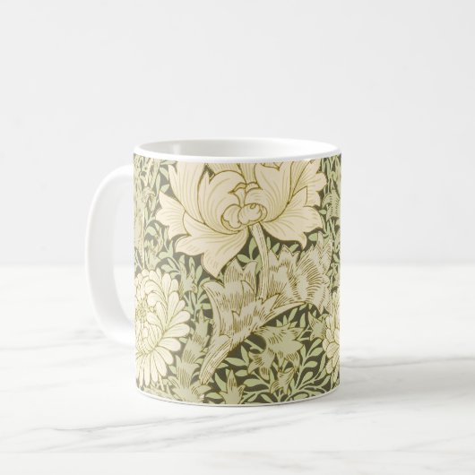 Chrysanthemum van William Morris, kunst Koffiemok (Voorkant links)