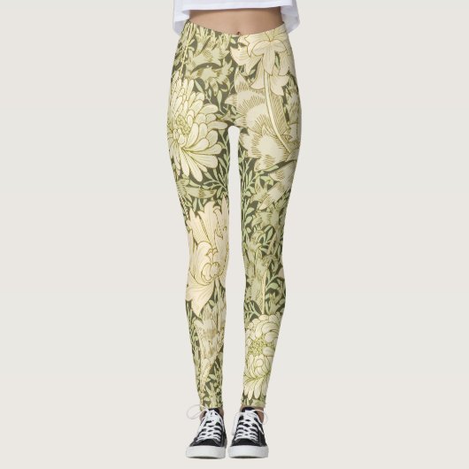 Chrysanthemum van William Morris, kunst Leggings (Voorkant)