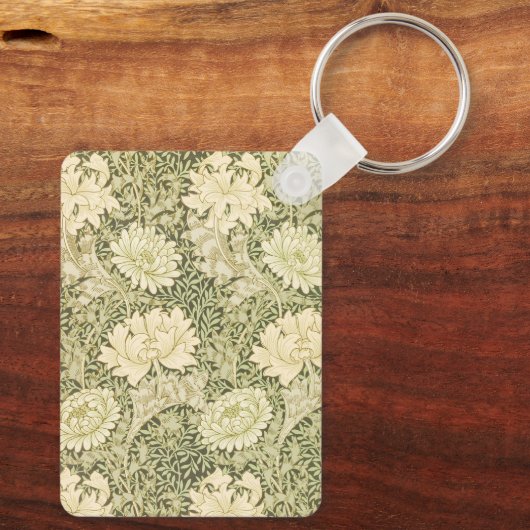 Chrysanthemum van William Morris,  kunst Sleutelhanger (Achterkant)