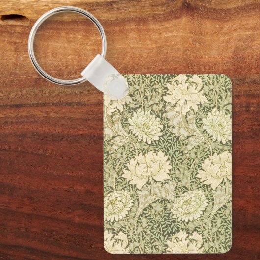 Chrysanthemum van William Morris,  kunst Sleutelhanger (Voorkant)